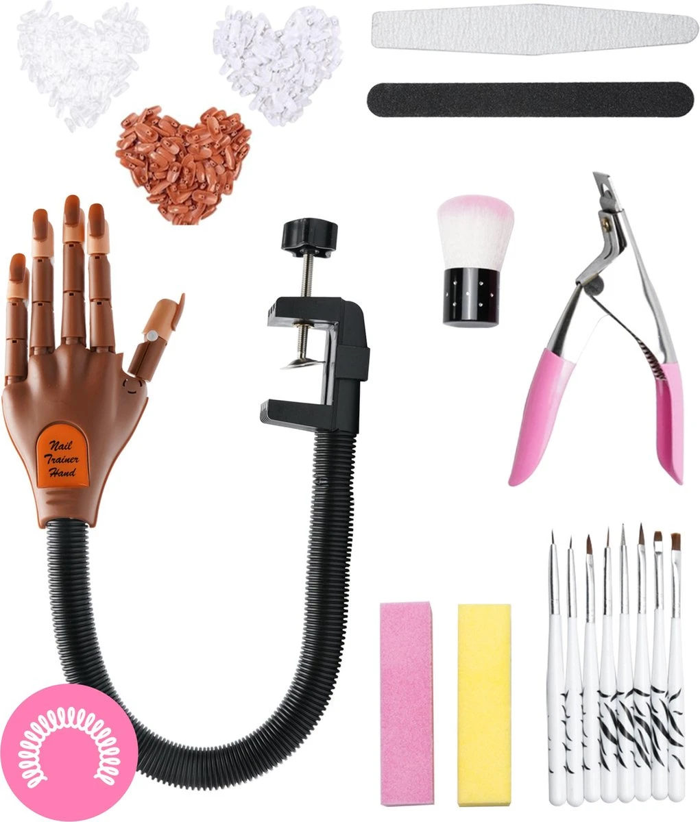 Merkloos Oefenhand Voor Nagels - Nailtrainer - Nagel Oefenhand - Compleet Acryl Nagels Starterpakket 1 Merkloos Oefenhand Voor Nagels - Nailtrainer - Nagel Oefenhand - Compleet Acryl Nagels Starterpakket