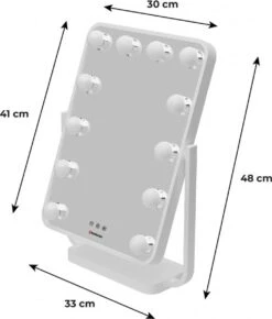 Humanas HS-HM01 White Make-up Mirror With LED Lighting -Cosmetica Winkel 1021x1200 6