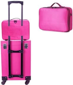 Cosmetica Koffer - Make-up Koffer Met Verstelbare Vakken - Visagie En Nagelstyliste Beauty Koffer - 37x27x13CM - Roze 20 Cosmetica Koffer - Make-up Koffer Met Verstelbare Vakken - Visagie En Nagelstyliste Beauty Koffer - 37x27x13CM - Roze -Cosmetica Winkel 1025x1200 4