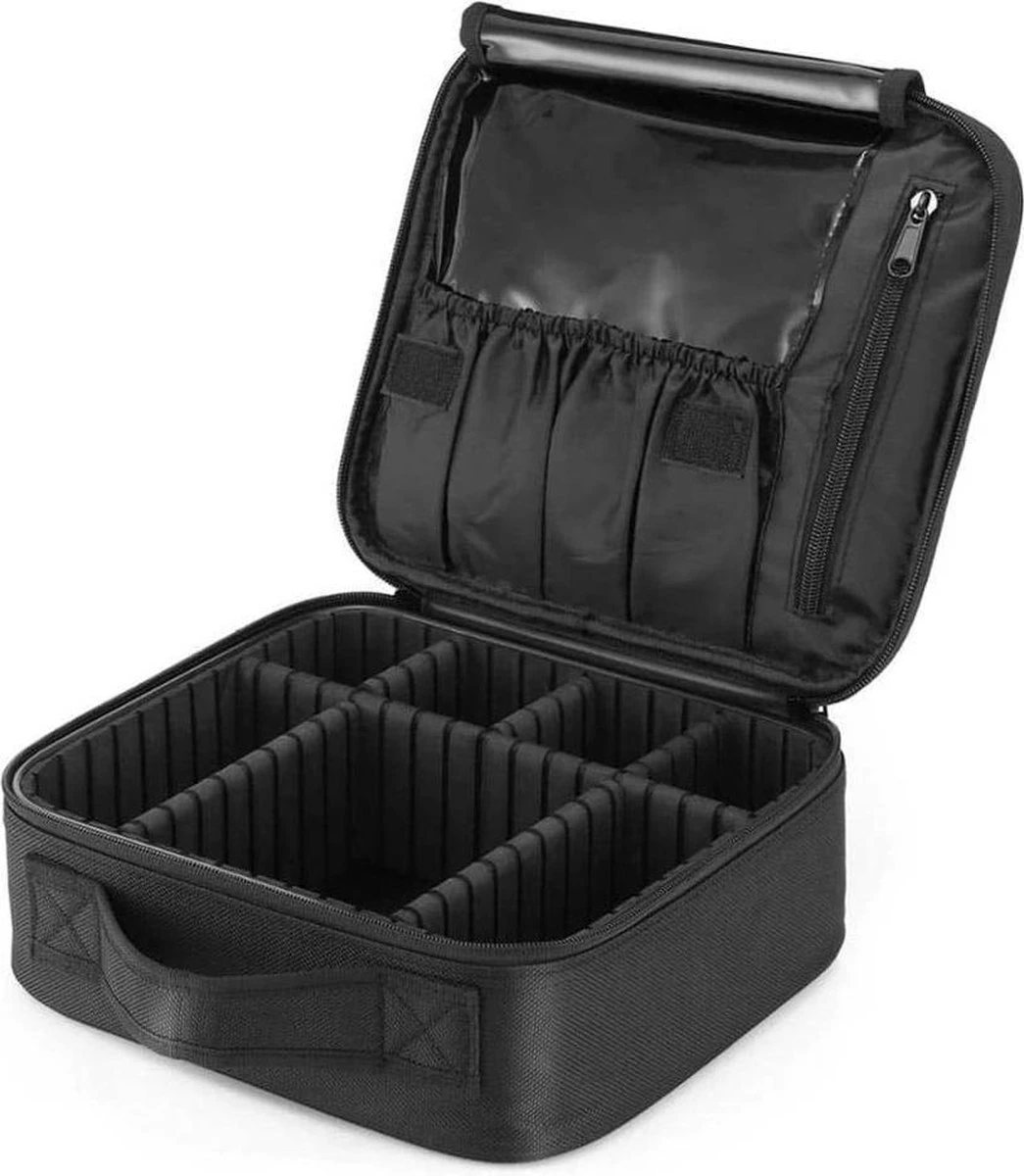 Cosmetica Koffer - Make-up Koffer Met Verstelbare Vakken - Visagie En Nagelstyliste Beauty Koffer - 26x23x9CM 11 Cosmetica Koffer - Make-up Koffer Met Verstelbare Vakken - Visagie En Nagelstyliste Beauty Koffer - 26x23x9CM - Afbeelding 11