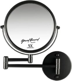 Make-up Wandspiegel Knikarm Mat Zwart - 5x Vergroting 20cmØ -Cosmetica Winkel 1061x1200 5