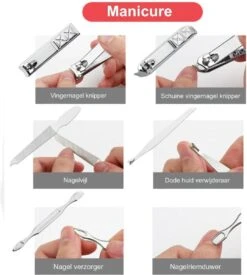 Luxe Manicure En Pedicure Set - Nagelverzorging - Nail Art - 18 Delig - Zwart 10 Luxe Manicure En Pedicure Set - Nagelverzorging - Nail Art - 18 Delig - Zwart -Cosmetica Winkel 1077x1200 3