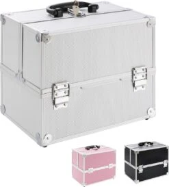 AREBOS Cosmetica Koffer - Beauty Case - Cosmetica Trolley - 15 L - Zilber 23 AREBOS Cosmetica Koffer - Beauty Case - Cosmetica Trolley - 15 L - Zilber -Cosmetica Winkel 1084x1200 6