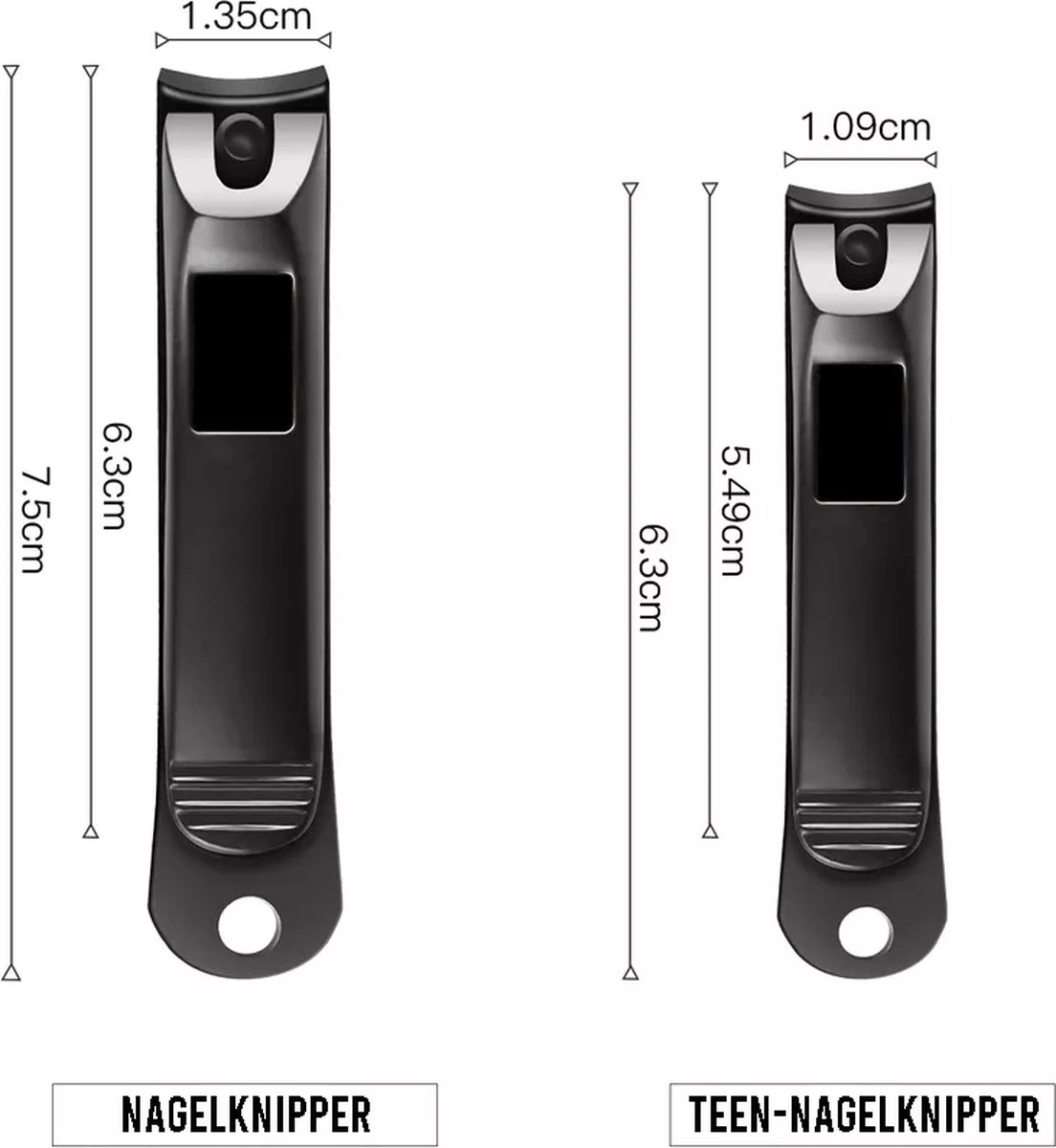 Nagelknipper Set Van 2 Voor Vingernagels En Teennagels Teennagelknipper - RVS 5 Nagelknipper Set Van 2 Voor Vingernagels En Teennagels Teennagelknipper - RVS - Afbeelding 5