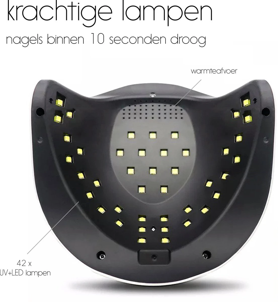 Eldur® Nageldroger - Nagellamp 168W - Gelnagels UV Lamp Nagels - Gellak Lamp 5 Eldur® Nageldroger - Nagellamp 168W - Gelnagels UV Lamp Nagels - Gellak Lamp - Afbeelding 5