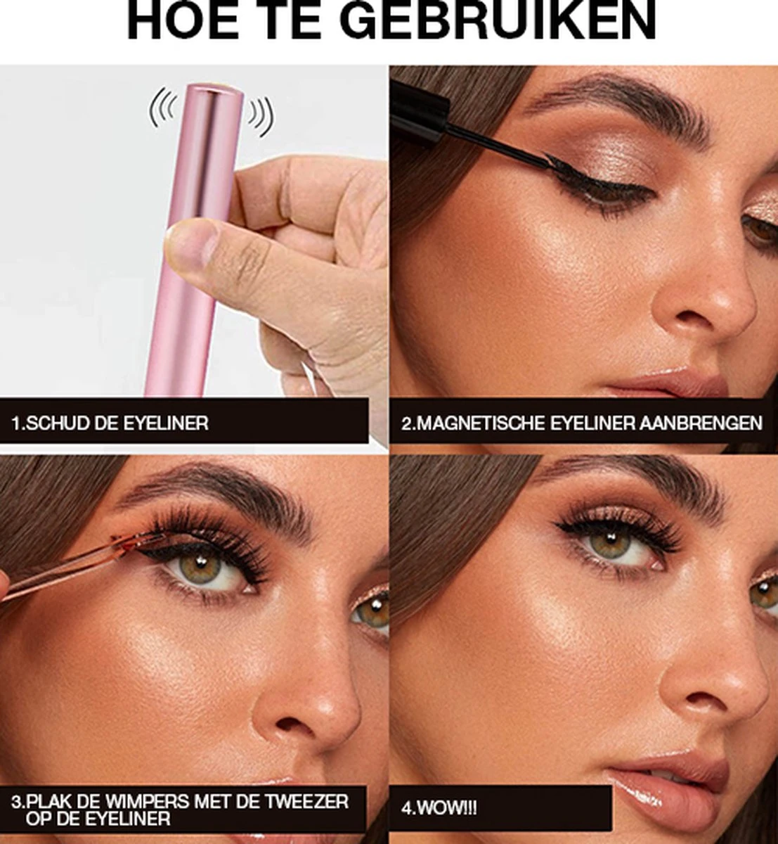 Merkloos Magnetische Wimpers - Katten Oog - Magnetische Nep Wimpers Met 2 Magnetic Eyeliners En Applicator - Valse Wimpers - Magnetic Lashes - Magnetische Wimpers Set 4 Merkloos Magnetische Wimpers - Katten Oog - Magnetische Nep Wimpers Met 2 Magnetic Eyeliners En Applicator - Valse Wimpers - Magnetic Lashes - Magnetische Wimpers Set - Afbeelding 4