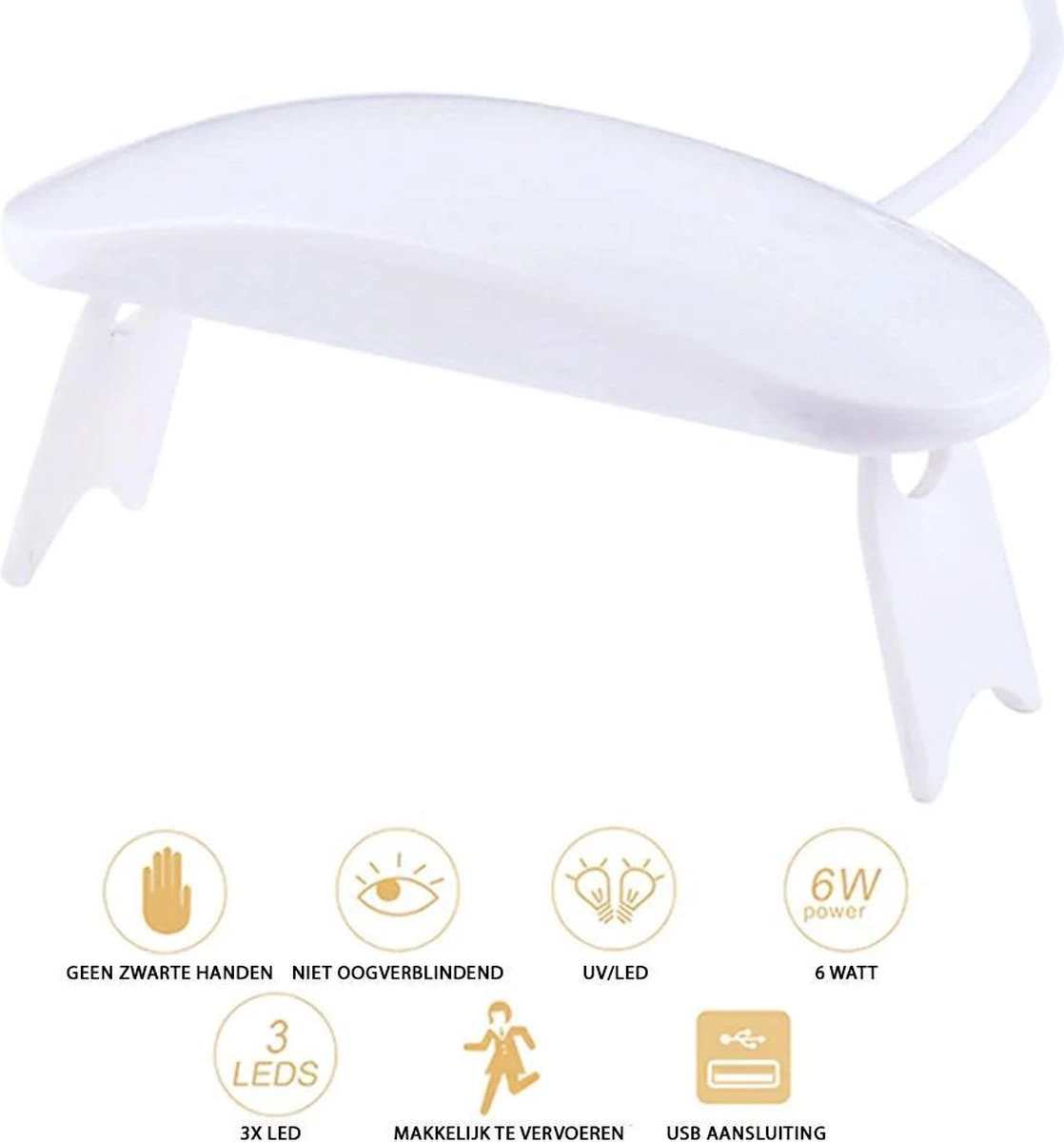 WiseGoods - Premium Nagel LED Lamp Gelnagels - Nagellak Droger - Gellak - 6W - Wit 2 WiseGoods - Premium Nagel LED Lamp Gelnagels - Nagellak Droger - Gellak - 6W - Wit - Afbeelding 2