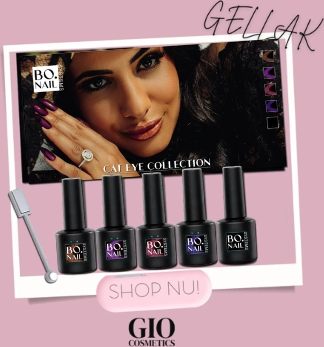 GUAPÀ® Gellak Kleuren Pakket | Gelnagels | Gellak Set | Pink Gellaç | Gel Nagellak | Soakable Gel Polish | 5 X 7 Ml Magnetische Gellak Cat Eye 3 GUAPÀ® Gellak Kleuren Pakket | Gelnagels | Gellak Set | Pink Gellaç | Gel Nagellak | Soakable Gel Polish | 5 X 7 Ml Magnetische Gellak Cat Eye - Afbeelding 3