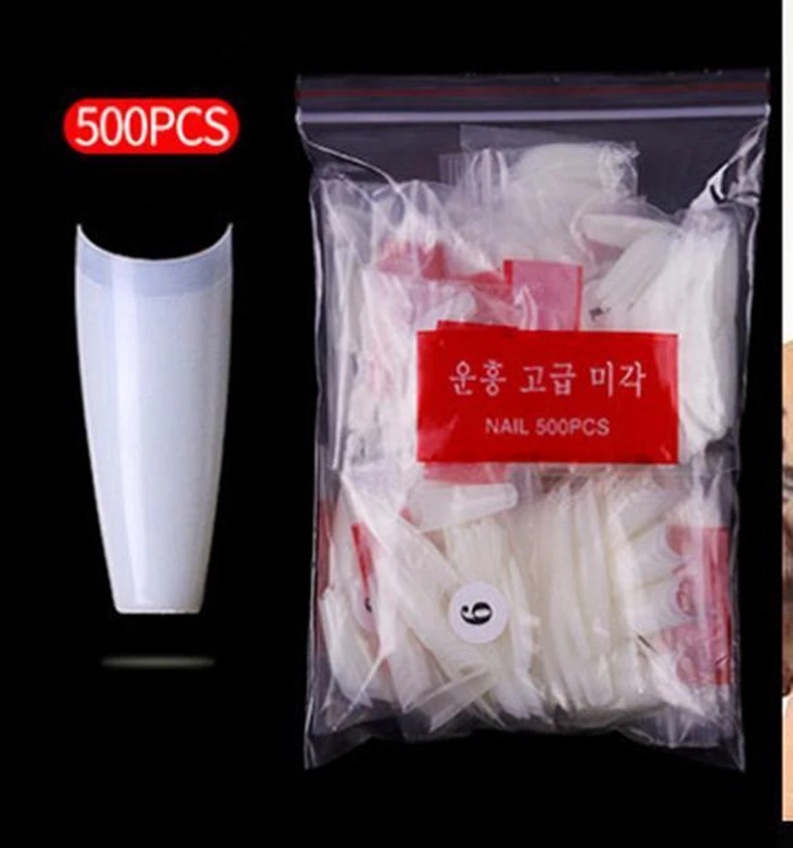 T-Vormige -Nagel Tips -Kort Opzetstukje - Naturel - 500 Stuks - Tips Nail Extension- False Tips Plaknagels – Nageltips - Acrylnagels – Gelnagels -Polygel - Polyacryl 2 T-Vormige -Nagel Tips -Kort Opzetstukje - Naturel - 500 Stuks - Tips Nail Extension- False Tips Plaknagels – Nageltips - Acrylnagels – Gelnagels -Polygel - Polyacryl - Afbeelding 2