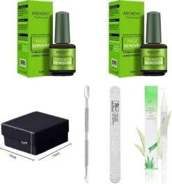 Magic Soak Off Nailpolish Remover - Magische Gellak Remover - 2 X 15 Ml!!! - Inclusief Nagelvijl, Bokkepootje En Olie - Nagellak Verwijderaar - Gellak Remover -