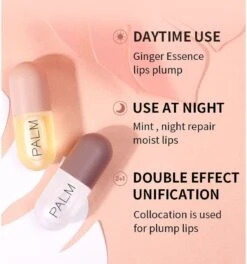 Merkloos Palm Cosmetics Lip Plumper Dag En Nacht (2 Stuks) - Lip Filler - Lip Vergroter - Volle Lippen - Gember Extract & Vitamine E - (Gratis Levering) 7 Merkloos Palm Cosmetics Lip Plumper Dag En Nacht (2 Stuks) - Lip Filler - Lip Vergroter - Volle Lippen - Gember Extract & Vitamine E - (Gratis Levering) -Cosmetica Winkel 1124x1200