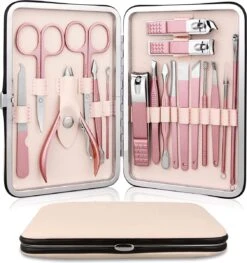 Luxe 18-delige Manicure Set - Manicure Pedicure Set- Nagelverzorging- Met Opbergetui