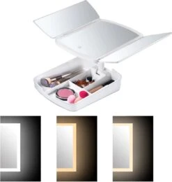 Merkloos Make-up Organizer Met Spiegel En LED Van METU-Online - Make Up Opberger - Make Up Spiegel Met Led Lamp - Makeup Opbergdoos - Make-up Spiegel Wit - Make Up Spiegel Met Verlichting En Usb - Make Up Koffer - Make Up Tafel - Make Up Organizer -Cosmetica Winkel 1140x1200 16
