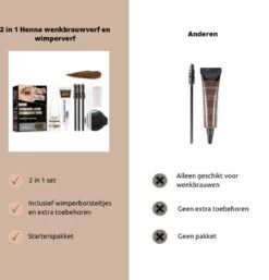 2 In 1 - Henna Wenkbrauwverf En Wimperverf - Bruin - Henna Brows - DIY Henna Brows Kit - Starterspakket -Cosmetica Winkel 1152x1200 3