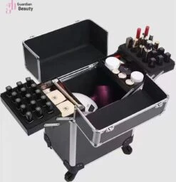 Kapper Koffer| Nagel | Visagist | Make-up | Cosmetica | Schminken | Trolley Stevig En Gemaakt Van Aluminium | 3 Delig | 8 Wielen | Bedekt Met Mooie Zilver Strips 9 Kapper Koffer| Nagel | Visagist | Make-up | Cosmetica | Schminken | Trolley Stevig En Gemaakt Van Aluminium | 3 Delig | 8 Wielen | Bedekt Met Mooie Zilver Strips -Cosmetica Winkel 1158x1200 21