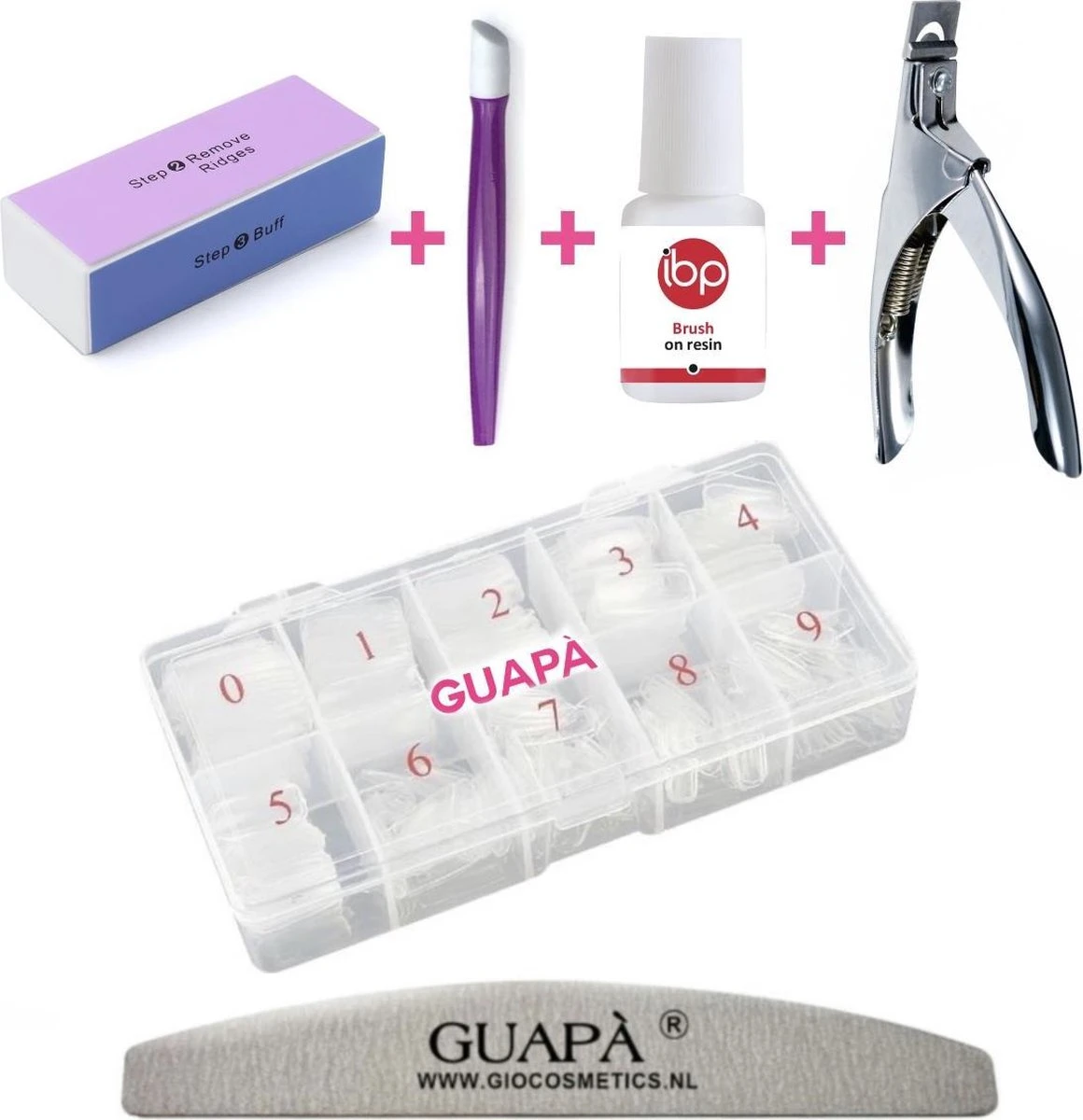 GUAPÀ® Nepnagels Met Nageltips En Nagellijm | Plaknagels | Kunstnagels | Nagelverlenging | Polygel | Transparant 100 Stuks 1 GUAPÀ® Nepnagels Met Nageltips En Nagellijm | Plaknagels | Kunstnagels | Nagelverlenging | Polygel | Transparant 100 Stuks