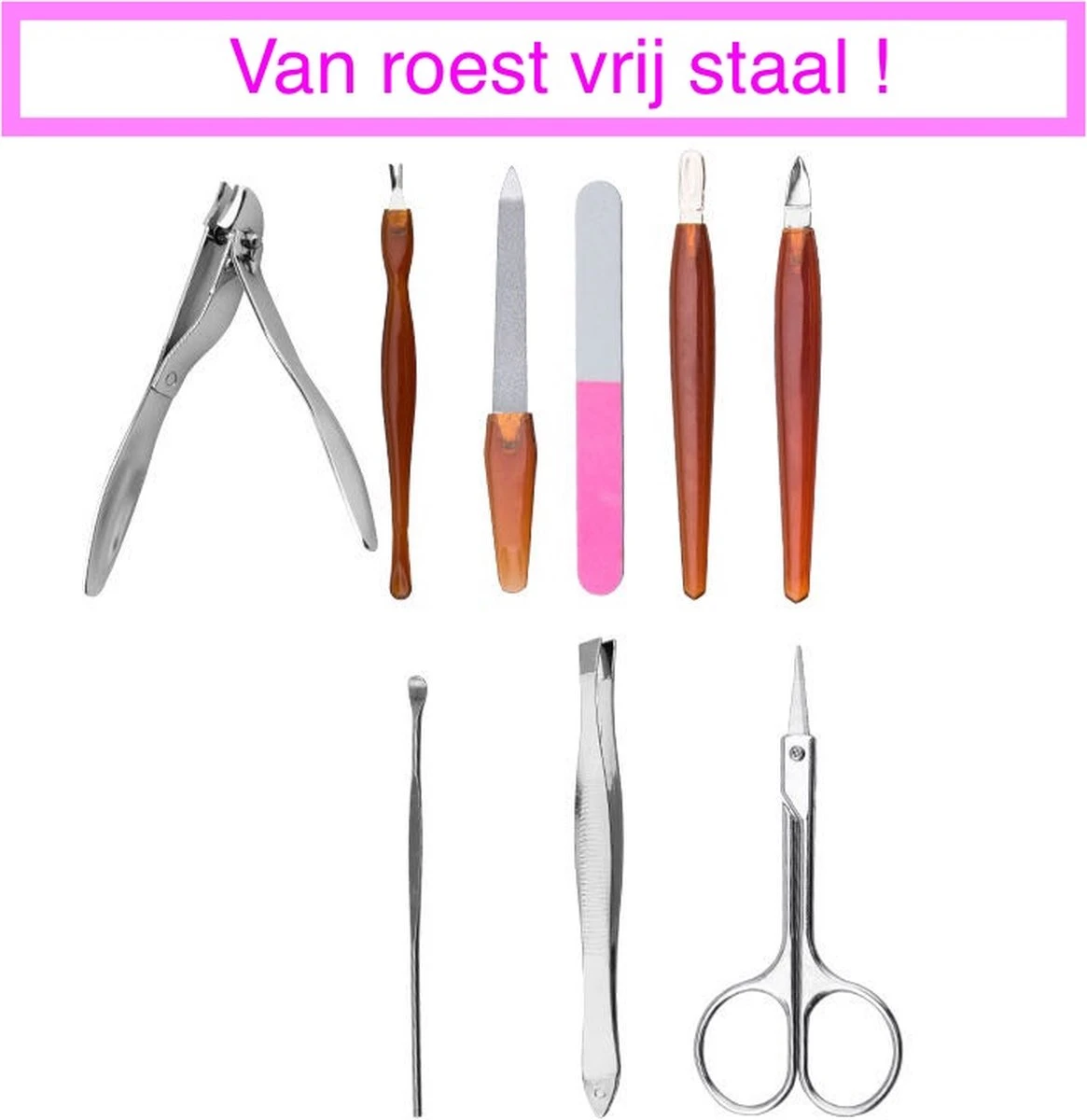 Manicure Set - 18 Stuk(s) - Make Up Set - Nagelschaar - Nagelvijl - Brush - Kerstcadeau 5 Manicure Set - 18 Stuk(s) - Make Up Set - Nagelschaar - Nagelvijl - Brush - Kerstcadeau - Afbeelding 5