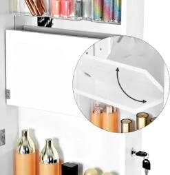 Nancy's Make-up Organizer – Sieraden & Spiegelkast – Spiegelkast, Deur & Wandhouder Met Binnenspiegel – Make-up Opbergen -Cosmetica Winkel 1169x1200 10