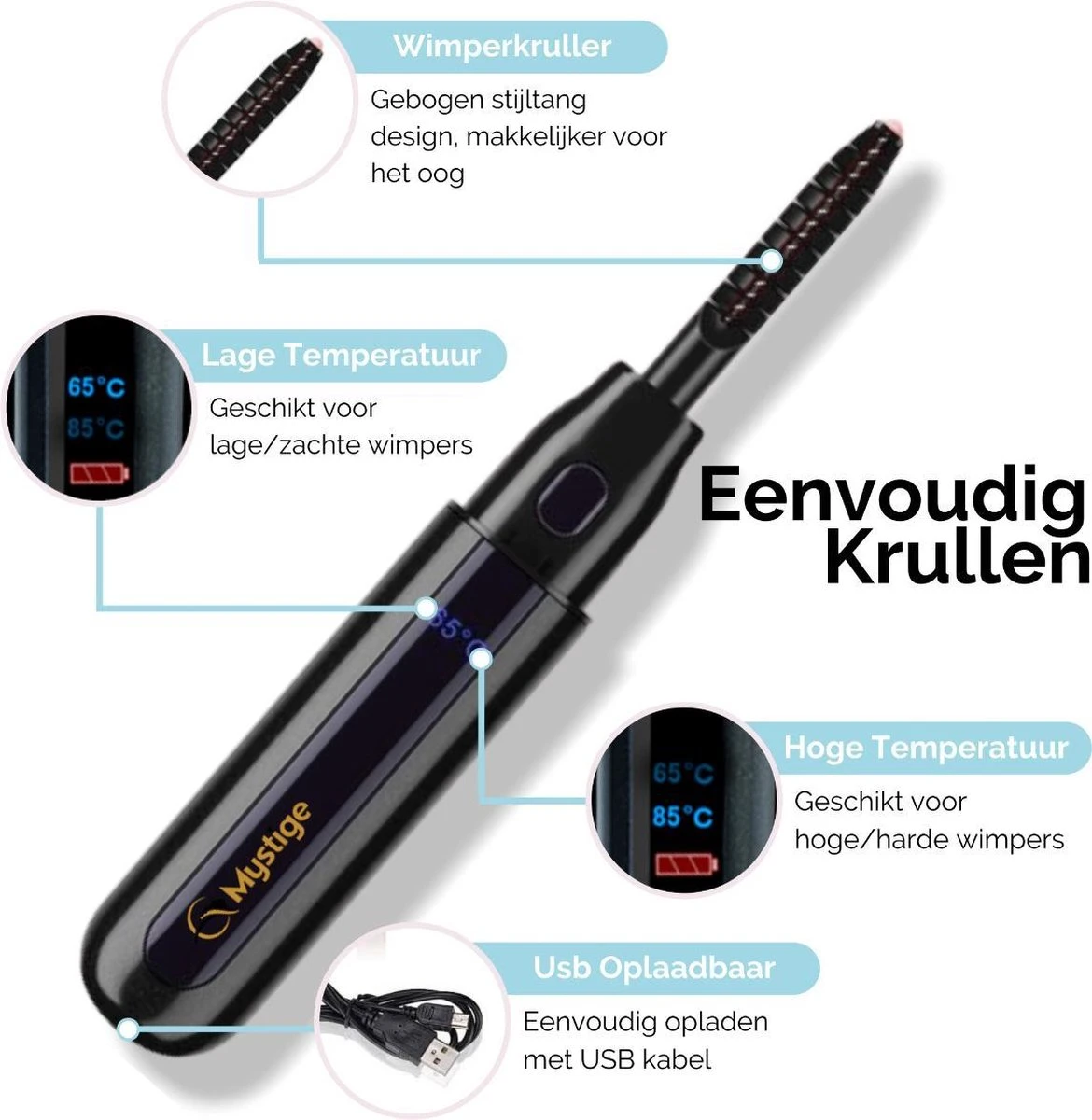 3-Delige Elektrische Wimperkruller Set – Incl. Wimperserum & Wimperborstel – Wimperlifting Set – Lash Lift – Lange, Gekrulde En Volle Wimpers – Eyelash Curler 2 3-Delige Elektrische Wimperkruller Set – Incl. Wimperserum & Wimperborstel – Wimperlifting Set – Lash Lift – Lange, Gekrulde En Volle Wimpers – Eyelash Curler - Afbeelding 2