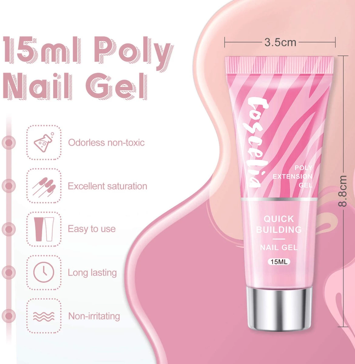 Polygel- 6 KLEUREN SET - 15 ML - Polygel Kit - Polygel Nagels - Polygel Kleuren 7 Polygel- 6 KLEUREN SET - 15 ML - Polygel Kit - Polygel Nagels - Polygel Kleuren - Afbeelding 7