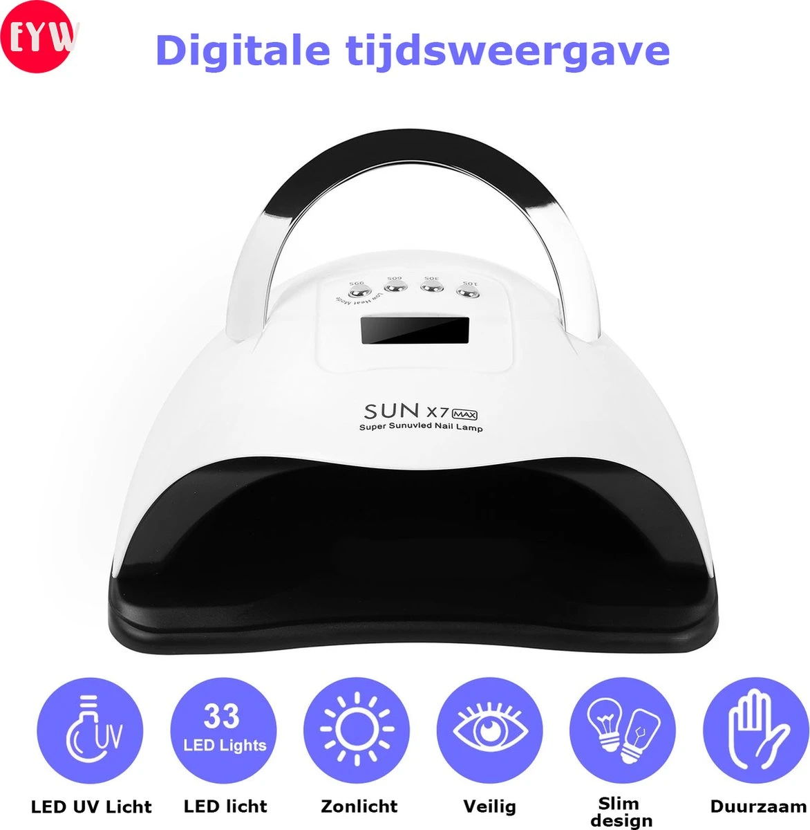 Nageldroger - Nageldrogers - 80 Watt UV LED Lamp Nagels - 45 Leds - Nagellak Droger - UV LED Lamp - Nagellamp - Nail Dryer - Nageldroger Voor Gel Nagellak - Gewone Nagellak - Wit 3 Nageldroger - Nageldrogers - 80 Watt UV LED Lamp Nagels - 45 Leds - Nagellak Droger - UV LED Lamp - Nagellamp - Nail Dryer - Nageldroger Voor Gel Nagellak - Gewone Nagellak - Wit - Afbeelding 3