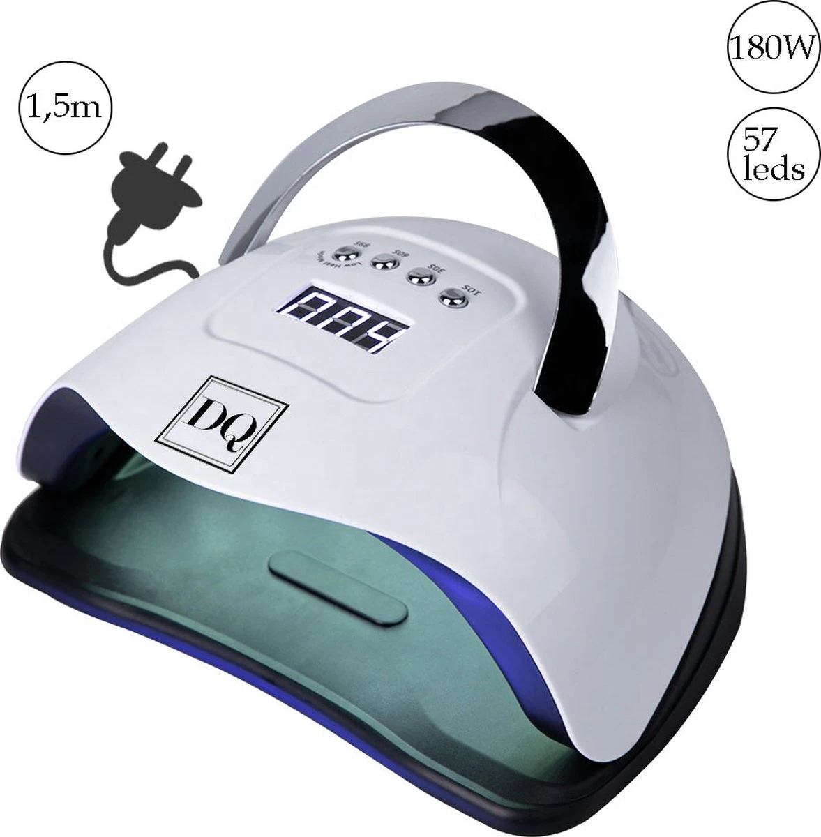 DANIQQI - 180 Watt UV LED Lamp Gelnagels - 57 LED Lampen- Nagel - UV - LED Lamp - Wit - Zwart - Nagellamp - Nail Dryer - Nagels - Salon - Timer - Professioneel - Super Krachtig - Extra Lang Snoer - Moederdag 1 DANIQQI - 180 Watt UV LED Lamp Gelnagels - 57 LED Lampen- Nagel - UV - LED Lamp - Wit - Zwart - Nagellamp - Nail Dryer - Nagels - Salon - Timer - Professioneel - Super Krachtig - Extra Lang Snoer - Moederdag