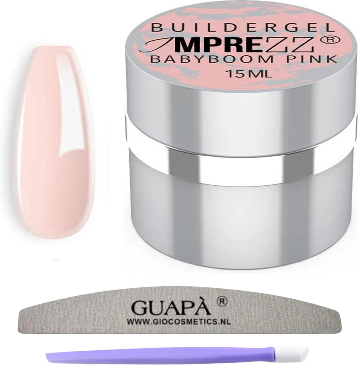 GUAPÀ® Builder Gel | BIAB | Gellak | Gel Nagels | Babyboom Pink | Builder Gel Pink | 15 Ml 1 GUAPÀ® Builder Gel | BIAB | Gellak | Gel Nagels | Babyboom Pink | Builder Gel Pink | 15 Ml