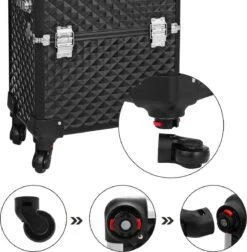 Merkloos Trolley, Make-up Koffer, Cosmetische Koffer, Voor Nageldesign, Make-up Organizer, Koffer Met Draagtas, Zwart JHZ04B 12 Merkloos Trolley, Make-up Koffer, Cosmetische Koffer, Voor Nageldesign, Make-up Organizer, Koffer Met Draagtas, Zwart JHZ04B -Cosmetica Winkel 1177x1200 24