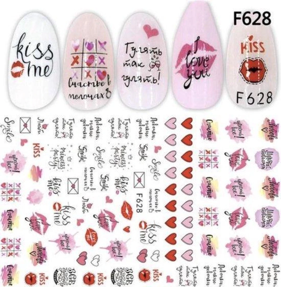 GUAPÀ - Nail Art 3D Nagel Stickers Set Met Een Top Coat Voor Goede Hechting - Nagel Decoratie & Versiering Folie - 6 Sticker Vellen Met Top Coat 3 GUAPÀ - Nail Art 3D Nagel Stickers Set Met Een Top Coat Voor Goede Hechting - Nagel Decoratie & Versiering Folie - 6 Sticker Vellen Met Top Coat - Afbeelding 3