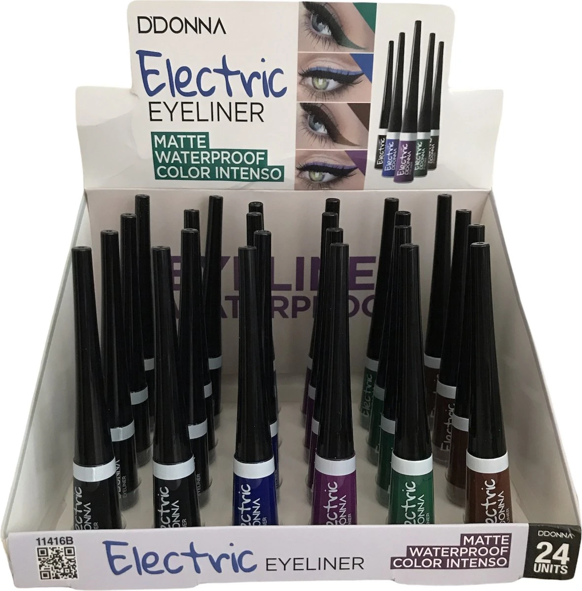 D'Donna - Vloeibare Eyeliner - Groen - Waterproof - Matte - 1 Flacon Met 3 Gram Inhoud - Nummer 4 2 D'Donna - Vloeibare Eyeliner - Groen - Waterproof - Matte - 1 Flacon Met 3 Gram Inhoud - Nummer 4 - Afbeelding 2