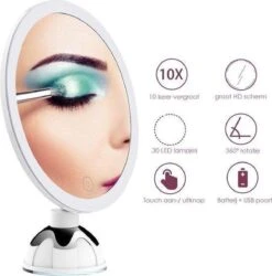 Merkloos Make-Up Spiegel Met Led Verlichting En Zuignap - 360° Verstelbaar 10x Vergroot 9 Merkloos Make-Up Spiegel Met Led Verlichting En Zuignap - 360° Verstelbaar 10x Vergroot -Cosmetica Winkel 1184x1200 22