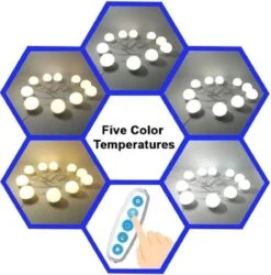 Jumalu Hollywood Spiegellampen – Spiegelverlichting Met 10 LED Lampen – Dimbare Make Up Spiegel Lamp – 4 Meter Kabel -Cosmetica Winkel 1185x1200 20