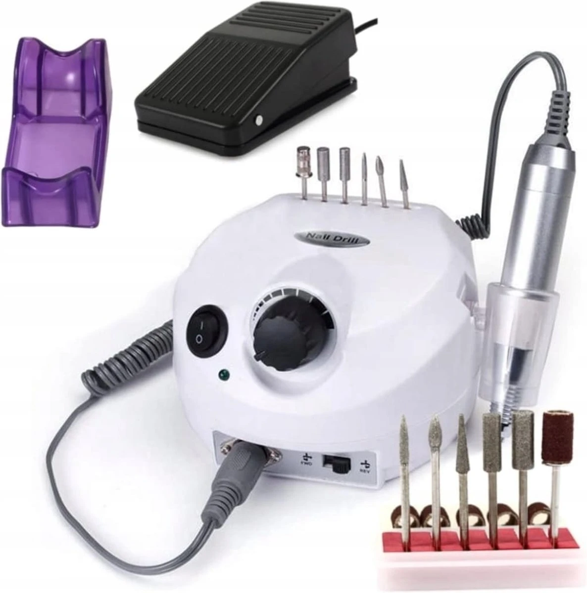 Merkloos Nagelfrees - Elektrische Nagelvijl - Wit - Inclusief Bitjes - 30.000 Rpm - Snelheidsregeling - Draairichting Tweezijdig - Hand En Voetpedaal - Nagelfreesmachine - Manicure En Pedicure - Complete Set - Nagelfrees Machine 1 Merkloos Nagelfrees - Elektrische Nagelvijl - Wit - Inclusief Bitjes - 30.000 Rpm - Snelheidsregeling - Draairichting Tweezijdig - Hand En Voetpedaal - Nagelfreesmachine - Manicure En Pedicure - Complete Set - Nagelfrees Machine