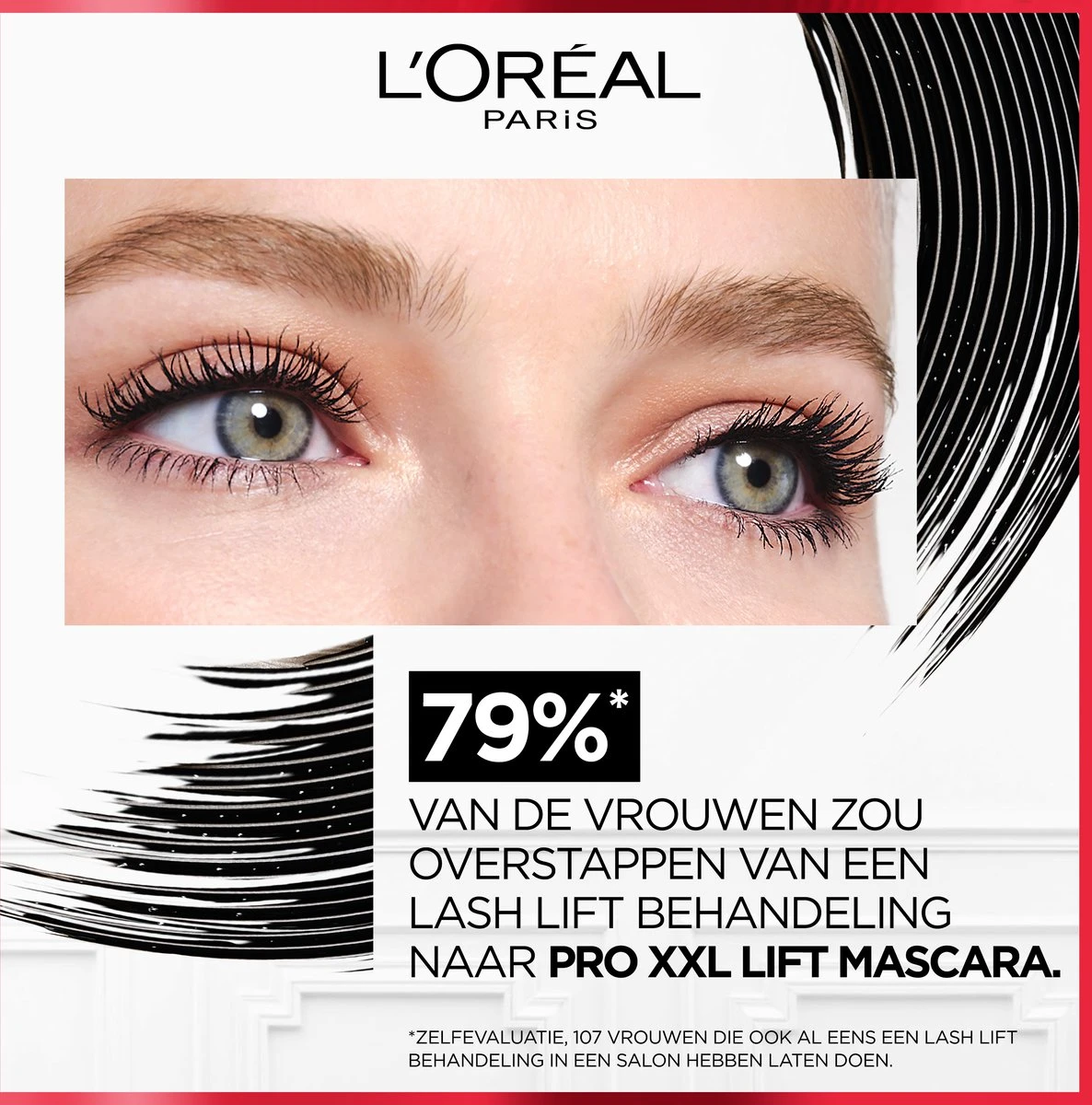 L'Oréal Paris PRO XXL LIFT 2-staps Mascara - Zwart - 12ml 4 L'Oréal Paris PRO XXL LIFT 2-staps Mascara - Zwart - 12ml - Afbeelding 4