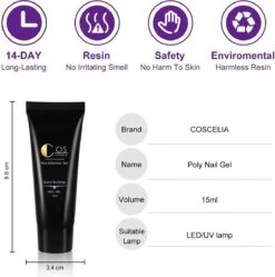 Polygel- Polygel Starter Set Professional - Polygel Nagels- Pakket Omvat 1x80W Nagel Droger Lamp 4 X Poly Gel 1 X Top Coat 1 X Base Coat 3 X UV Gel 3 X Acryl Poeder 1 X Mini Nail Boor Machine 1 X Gradient Crystal Nail Borstel 1x20Pcs Nail -Cosmetica Winkel 1189x1200 20