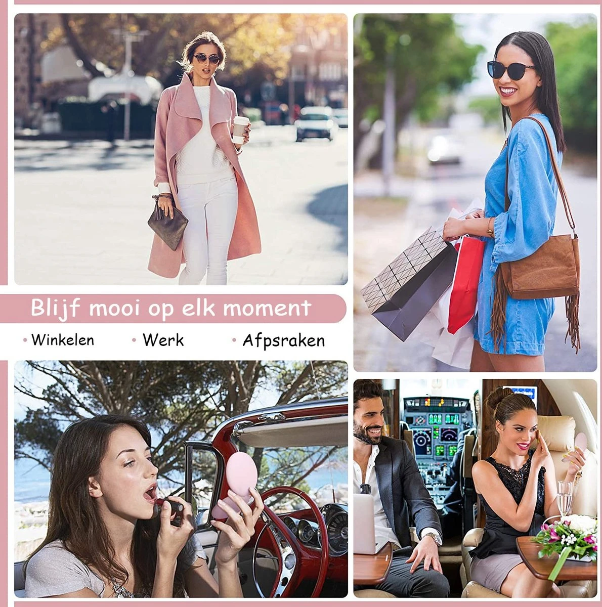 Led-verlichte Oplaadbare Compacte Make-up Spiegel Rond |1 X 2 X Vergroting | Make-upspiegel | Zakspiegel | Handspiegel | Reisspiegel | Dimbaar|als Cadeau | USB-lader | Rond | Zwart 8 Led-verlichte Oplaadbare Compacte Make-up Spiegel Rond |1 X 2 X Vergroting | Make-upspiegel | Zakspiegel | Handspiegel | Reisspiegel | Dimbaar|als Cadeau | USB-lader | Rond | Zwart - Afbeelding 8