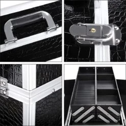 A.T. Shop Cosmeticakoffer, Make-up Koffer, Beauty Case, Bewaren Van Make-up, Nagellak. Zwart -Cosmetica Winkel 1196x1200 43