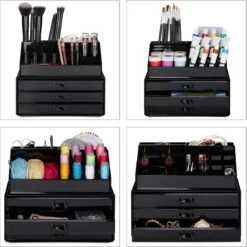 Relaxdays Make-up Organizer - Sieradendoosje - Cosmetica - Zwart -Cosmetica Winkel 1198x1200 77