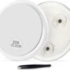 6 Inch, 20 X Vergrotende Spiegel Met Zuignappen, Gebruik Voor Make-up Applicatie, Pincet En Mee-eter/onzuiverheid, Transparant