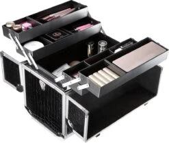 A.T. Shop Cosmeticakoffer, Make-up Koffer, Beauty Case, Bewaren Van Make-up, Nagellak. Zwart -Cosmetica Winkel 1200x1016 2