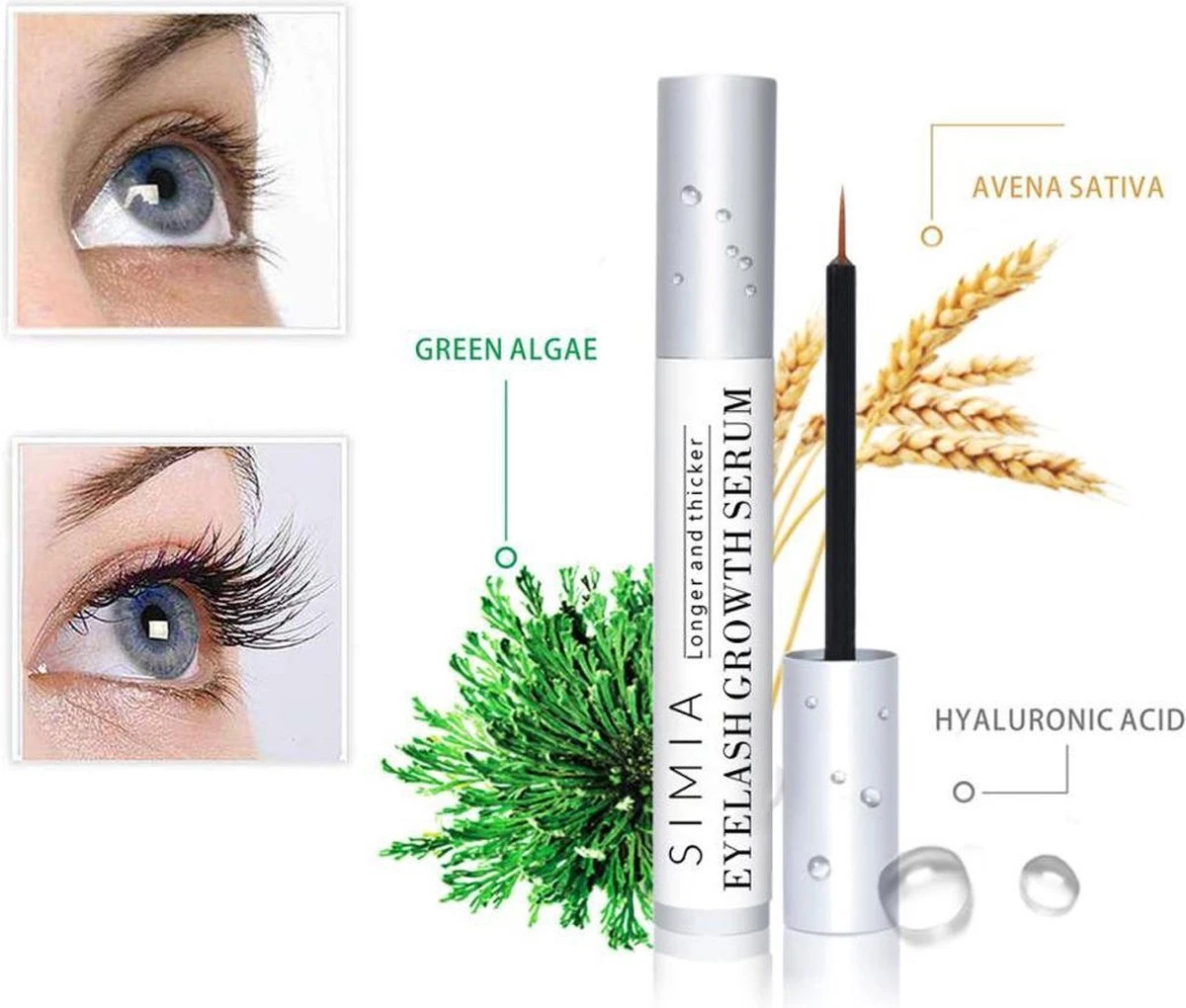 Simia™ Eyelash Growth Wimperserum - Verzorgende Conditioner - Wimpergroei - Volle Wimpers - Geschikt Voor Gevoelige Ogen - 5 Ml 1 Simia™ Eyelash Growth Wimperserum - Verzorgende Conditioner - Wimpergroei - Volle Wimpers - Geschikt Voor Gevoelige Ogen - 5 Ml