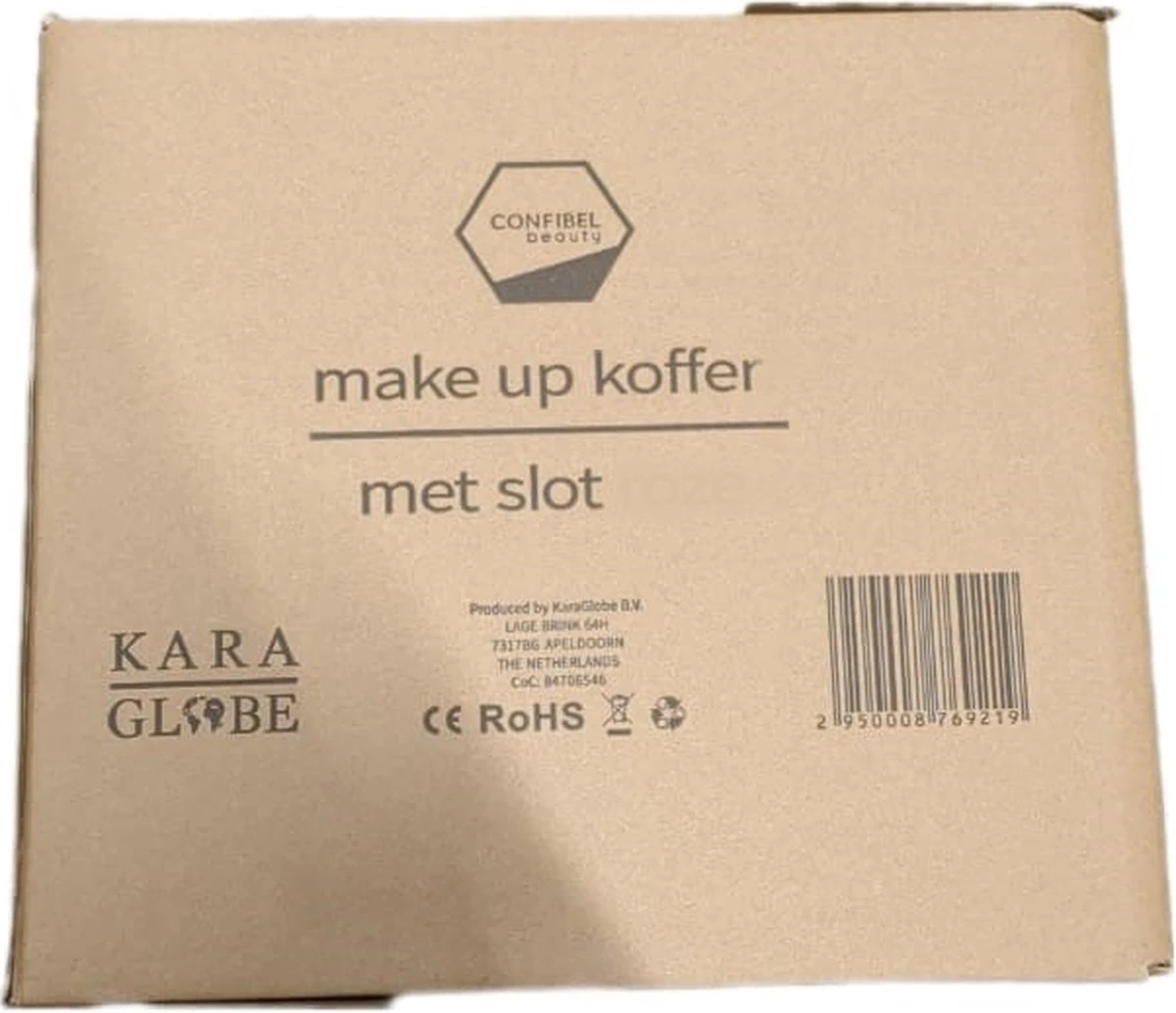 Confibel Make Up Koffer - Uitklapbaar - 5 Opbergbakken - Met Slot 3 Confibel Make Up Koffer - Uitklapbaar - 5 Opbergbakken - Met Slot - Afbeelding 3