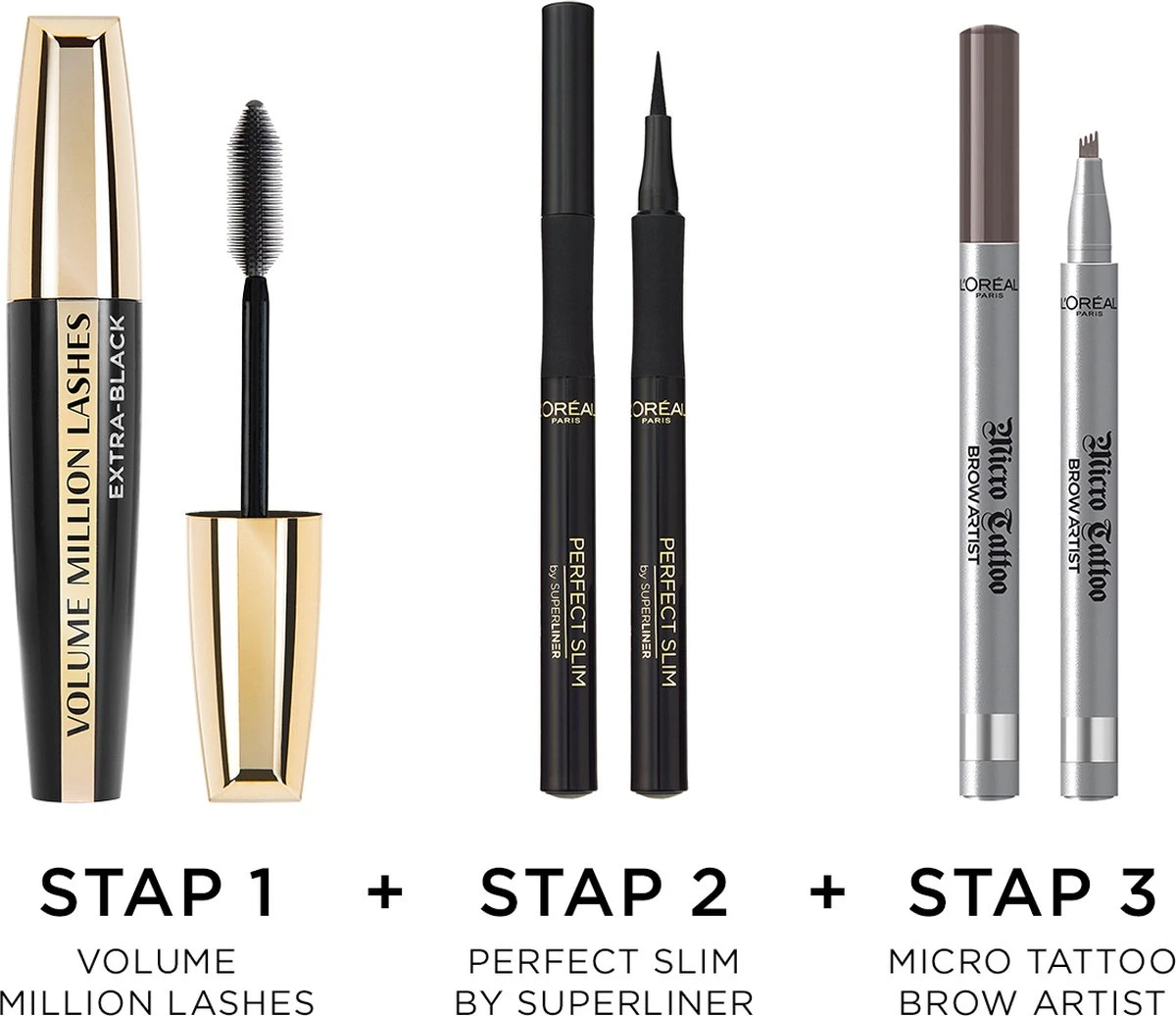 L’Oréal Paris Volume Million Lashes - 01 Extra Zwart - Volume Mascara - 10.7 Ml 9 L’Oréal Paris Volume Million Lashes - 01 Extra Zwart - Volume Mascara - 10.7 Ml - Afbeelding 9