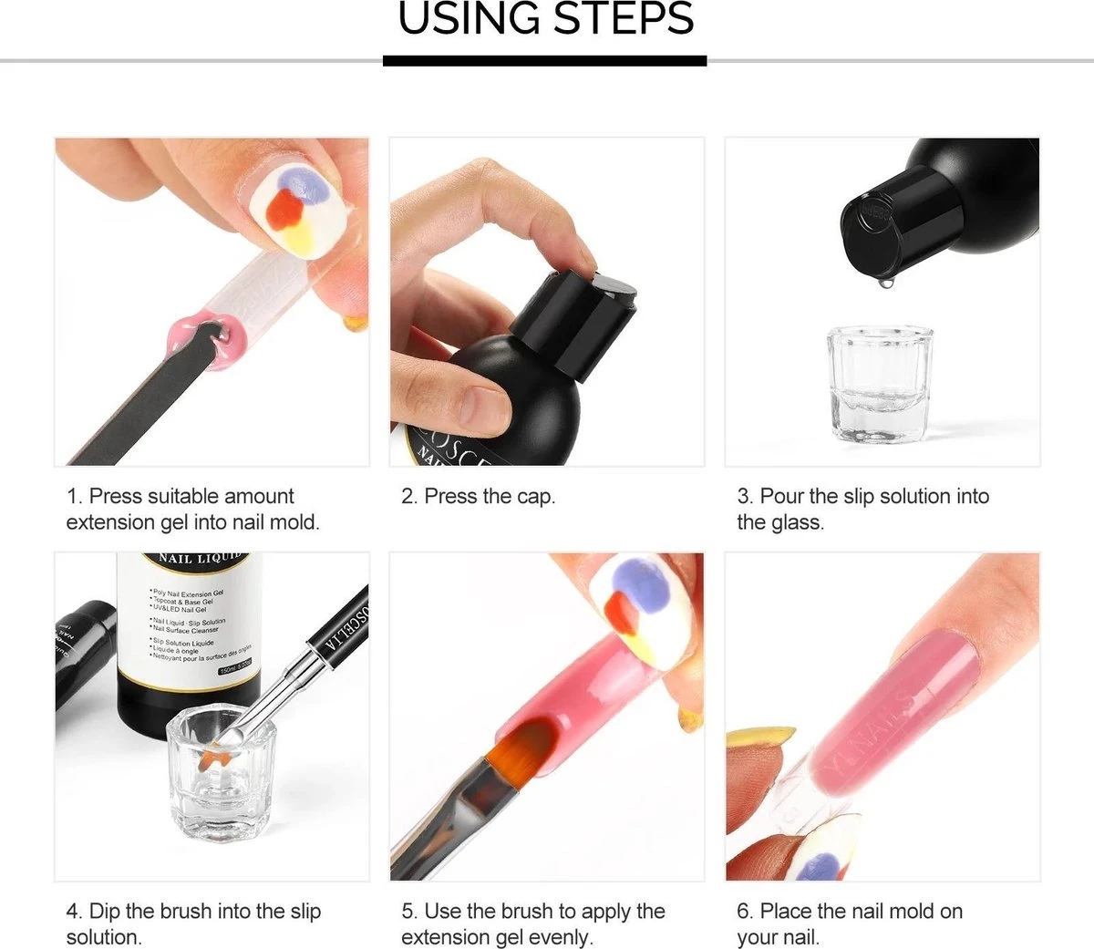 COSCELIA Extenstion Kit | Polygel Nagels | Gelnagels | Nepnagels | Gellak Set | UV Gel | Nail Art Pakket | Buildergel | Starterset | Makkelijk En Snelle Set 6 COSCELIA Extenstion Kit | Polygel Nagels | Gelnagels | Nepnagels | Gellak Set | UV Gel | Nail Art Pakket | Buildergel | Starterset | Makkelijk En Snelle Set - Afbeelding 6