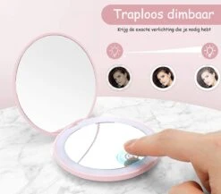 Led-verlichte Oplaadbare Compacte Make-up Spiegel Rond |1 X 2 X Vergroting | Make-upspiegel | Zakspiegel | Handspiegel | Reisspiegel | Dimbaar|als Cadeau | USB-lader | Rond | Zwart 12 Led-verlichte Oplaadbare Compacte Make-up Spiegel Rond |1 X 2 X Vergroting | Make-upspiegel | Zakspiegel | Handspiegel | Reisspiegel | Dimbaar|als Cadeau | USB-lader | Rond | Zwart -Cosmetica Winkel 1200x1056 10