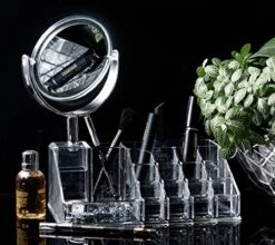 Oxid7® Organizer Voor Cosmetica Acryl - 25,5x22,5x15 Cm - 16 Vakken En Spiegel Met 3x Vergroting -Cosmetica Winkel 1200x1070 5