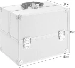 AREBOS Cosmetica Koffer - Beauty Case - Cosmetica Trolley - 15 L - Zilber 18 AREBOS Cosmetica Koffer - Beauty Case - Cosmetica Trolley - 15 L - Zilber -Cosmetica Winkel 1200x1088 6