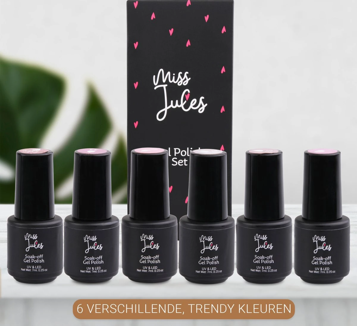 Miss Jules - 6-Delige Gellak Starterspakket - Nagellak - Kleur Pastel - Glanzend & Dekkend Resultaat 3 Miss Jules - 6-Delige Gellak Starterspakket - Nagellak - Kleur Pastel - Glanzend & Dekkend Resultaat - Afbeelding 3