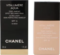 Chanel Vitalumiere Aqua Foundation - 30 Beige - SPF15 - 30 Ml -Cosmetica Winkel 1200x1099