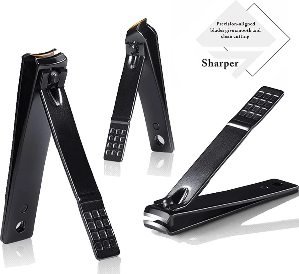 Nagelknipper Set - Pedicureset - 15 Delige - Roestvrij Staal - Met Draagkoffer - Geel Zwart 5 Nagelknipper Set - Pedicureset - 15 Delige - Roestvrij Staal - Met Draagkoffer - Geel Zwart - Afbeelding 5